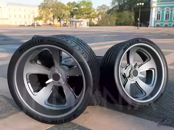 JrMania CEM Wheels plus Tires  3D print model