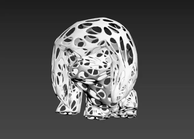 Parametric Forms Figures Sculpture Animal Dog 3D print model