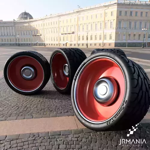 JrMania Closer Wheels plus Tires 3D print model