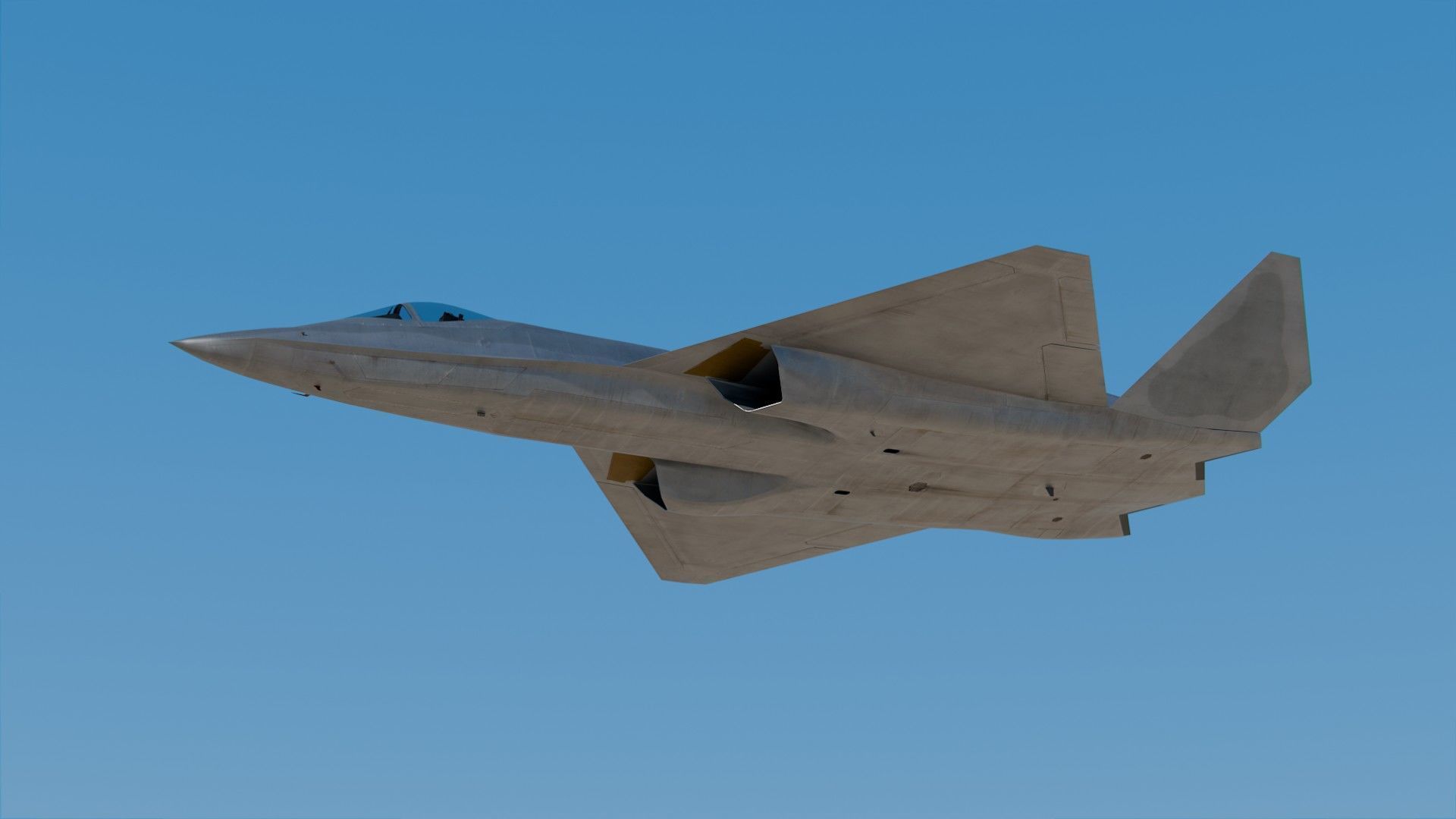 Northrop YF-23 3D model_7