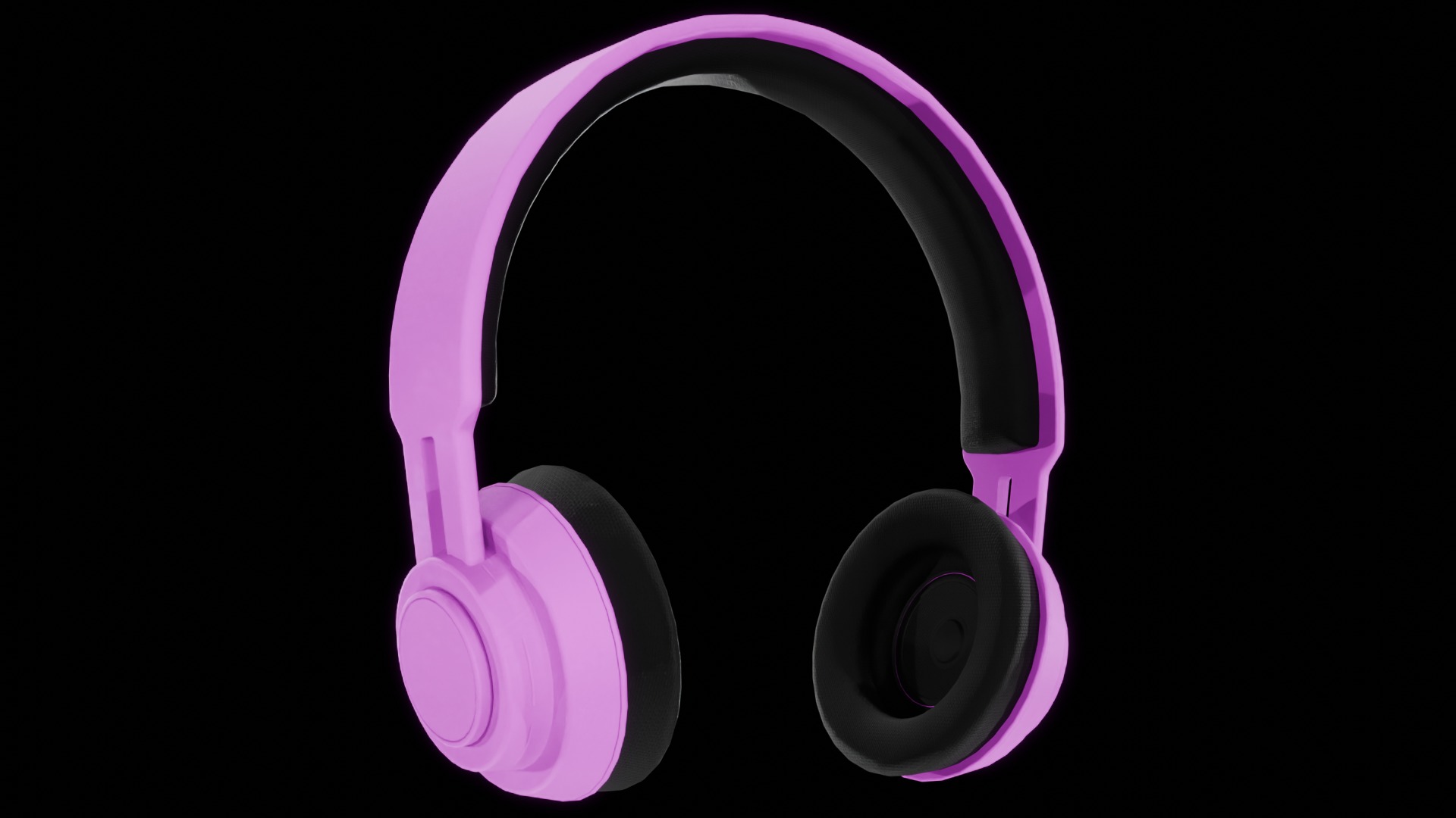 Headphones Low-poly 3D model_13