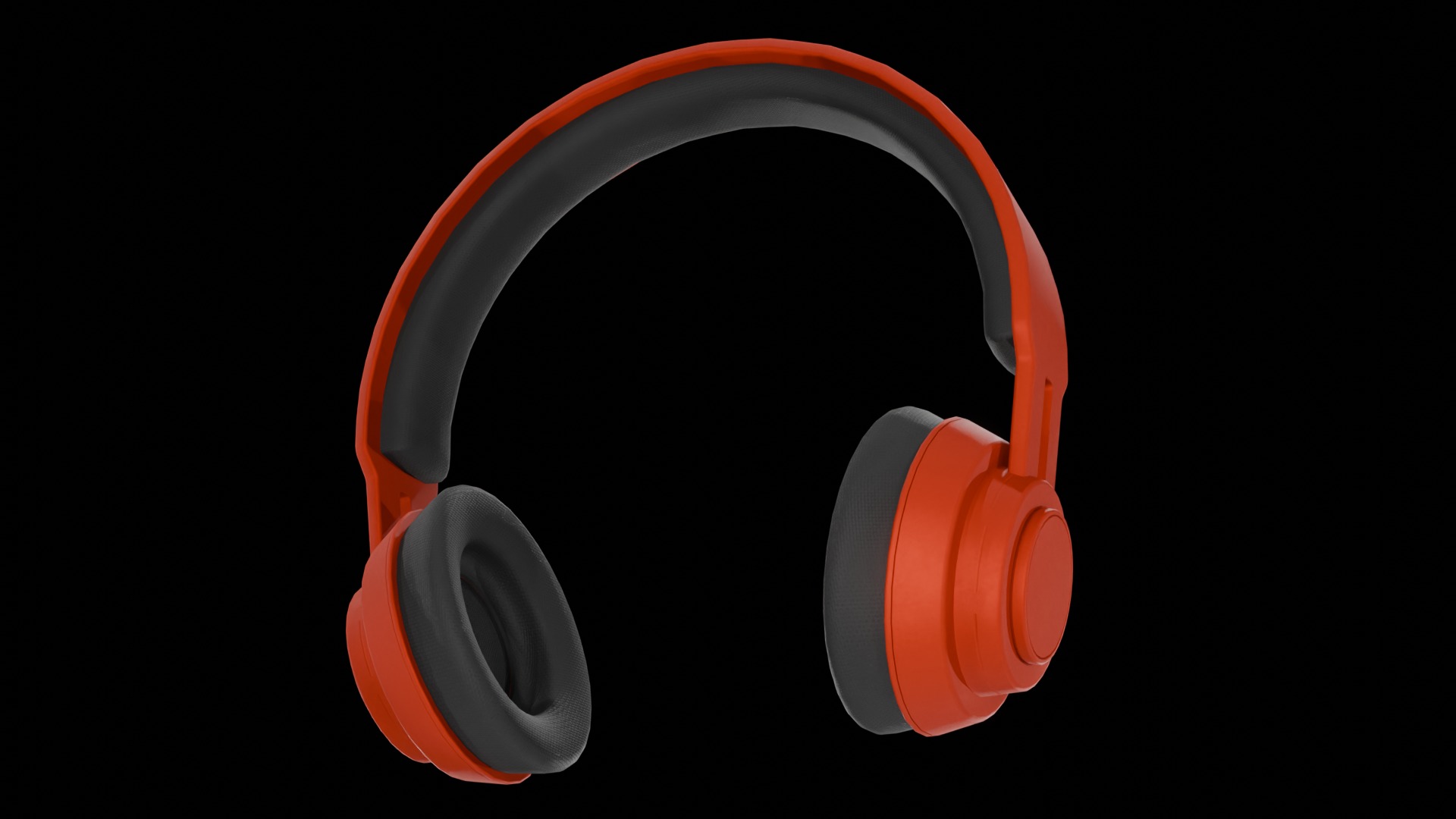 Headphones Low-poly 3D model_4