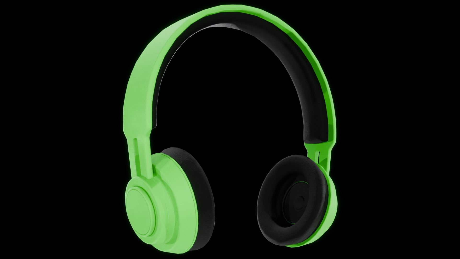 Headphones Low-poly 3D model_11