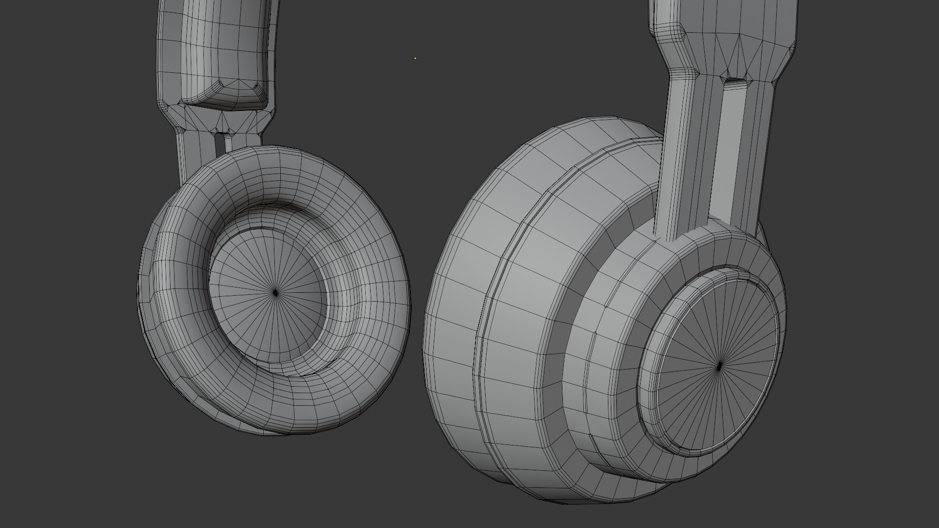 Headphones Low-poly 3D model_21