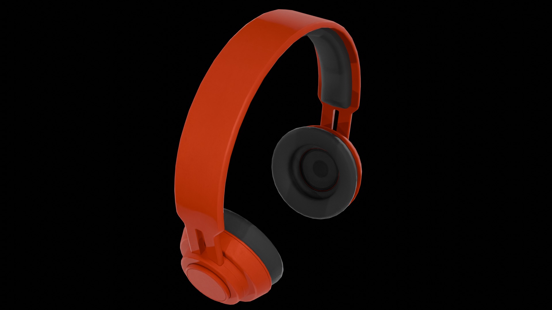 Headphones Low-poly 3D model_3