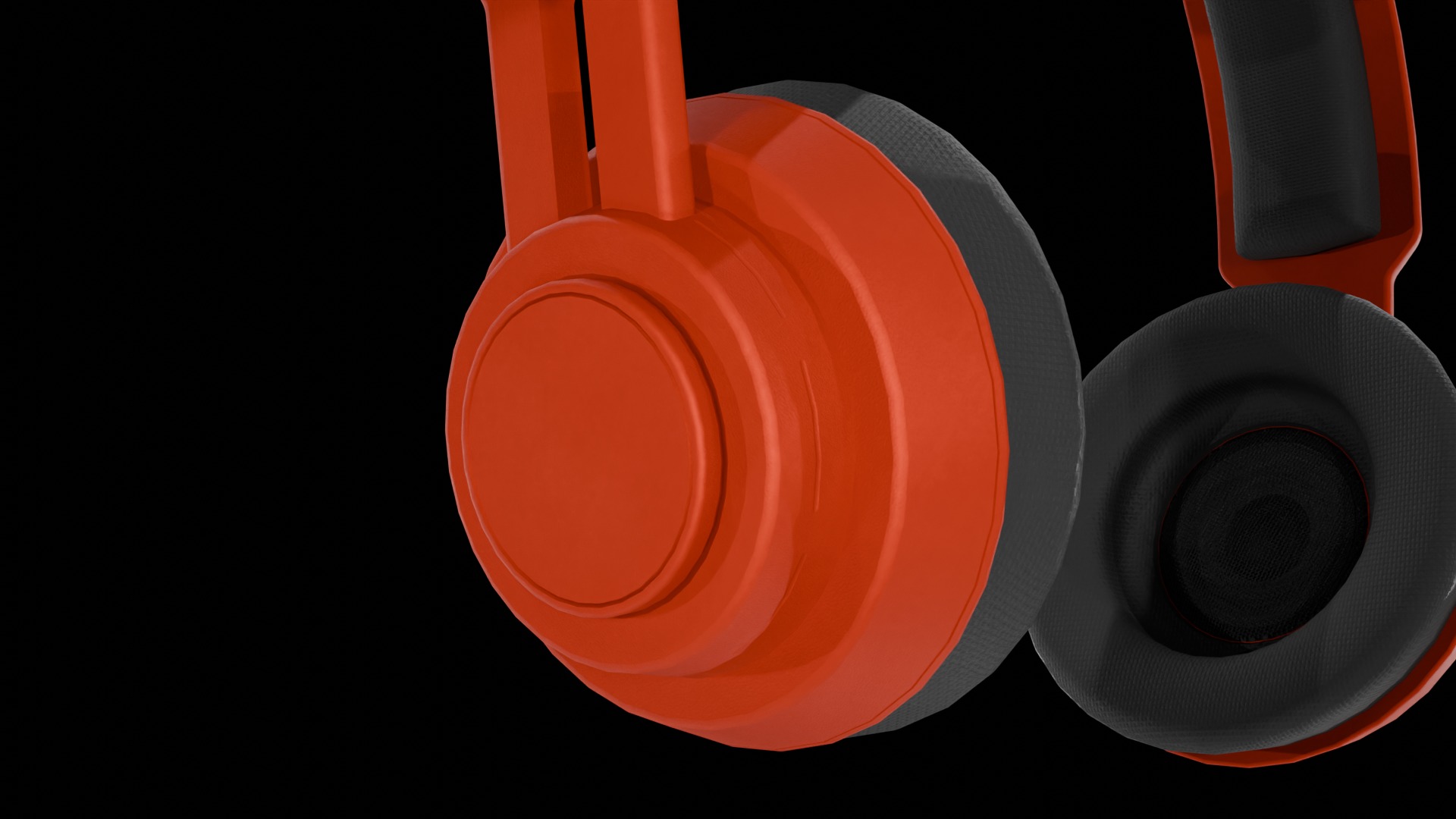 Headphones Low-poly 3D model_7
