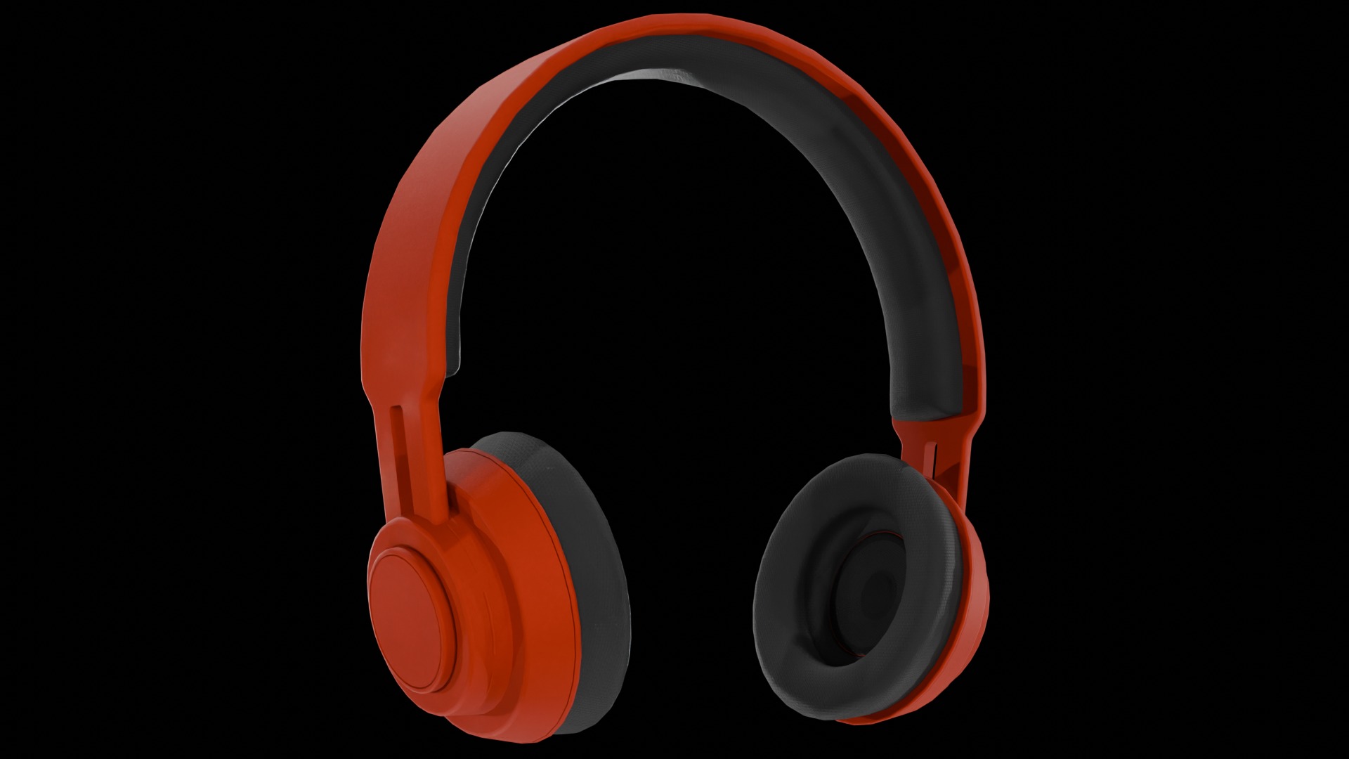 Headphones Low-poly 3D model_9