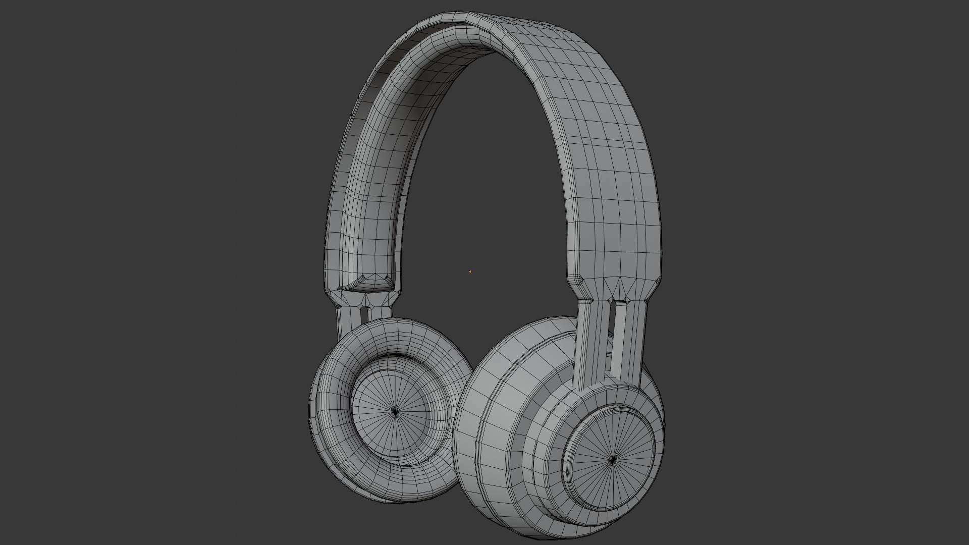 Headphones Low-poly 3D model_16