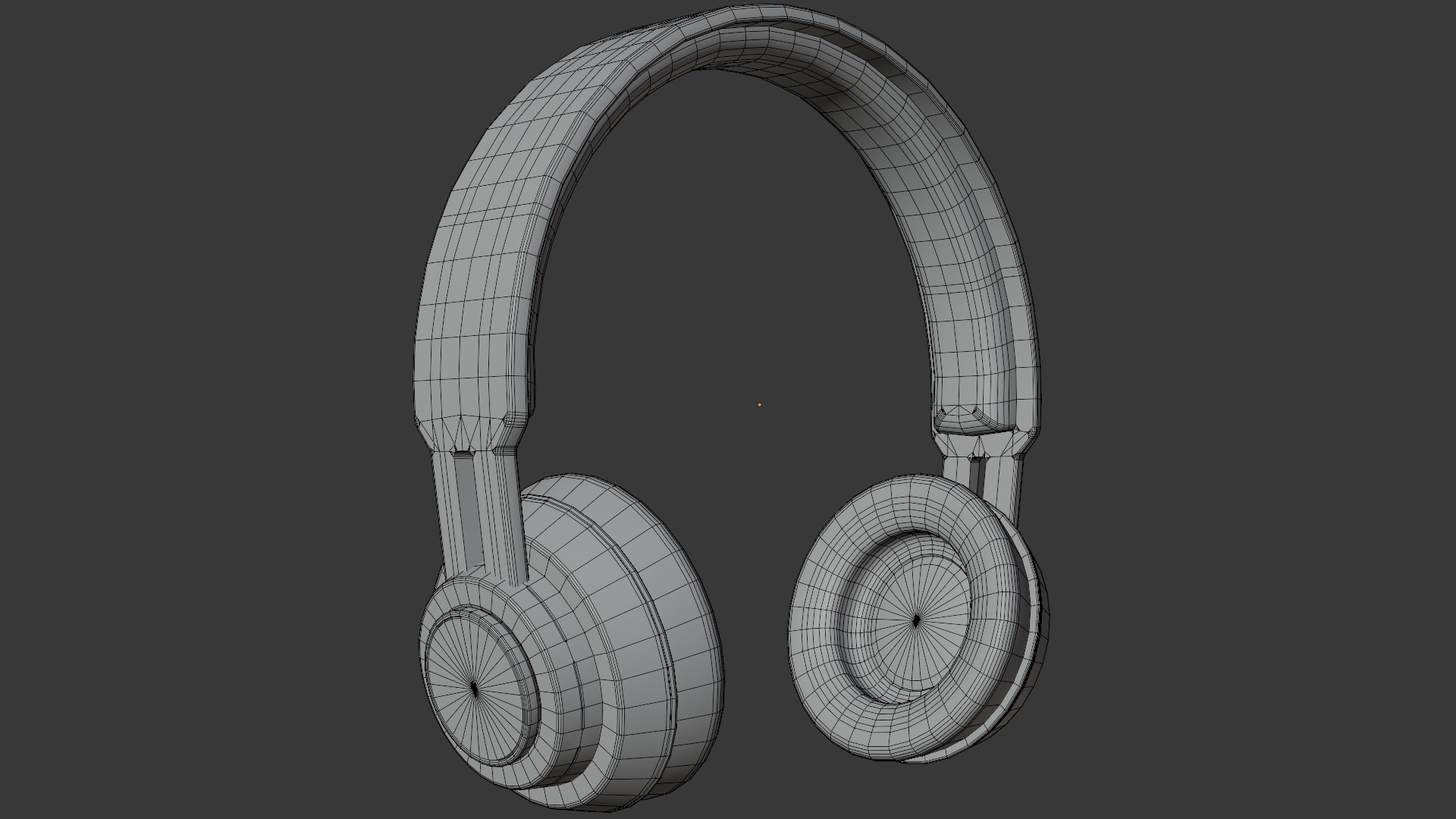 Headphones Low-poly 3D model_15