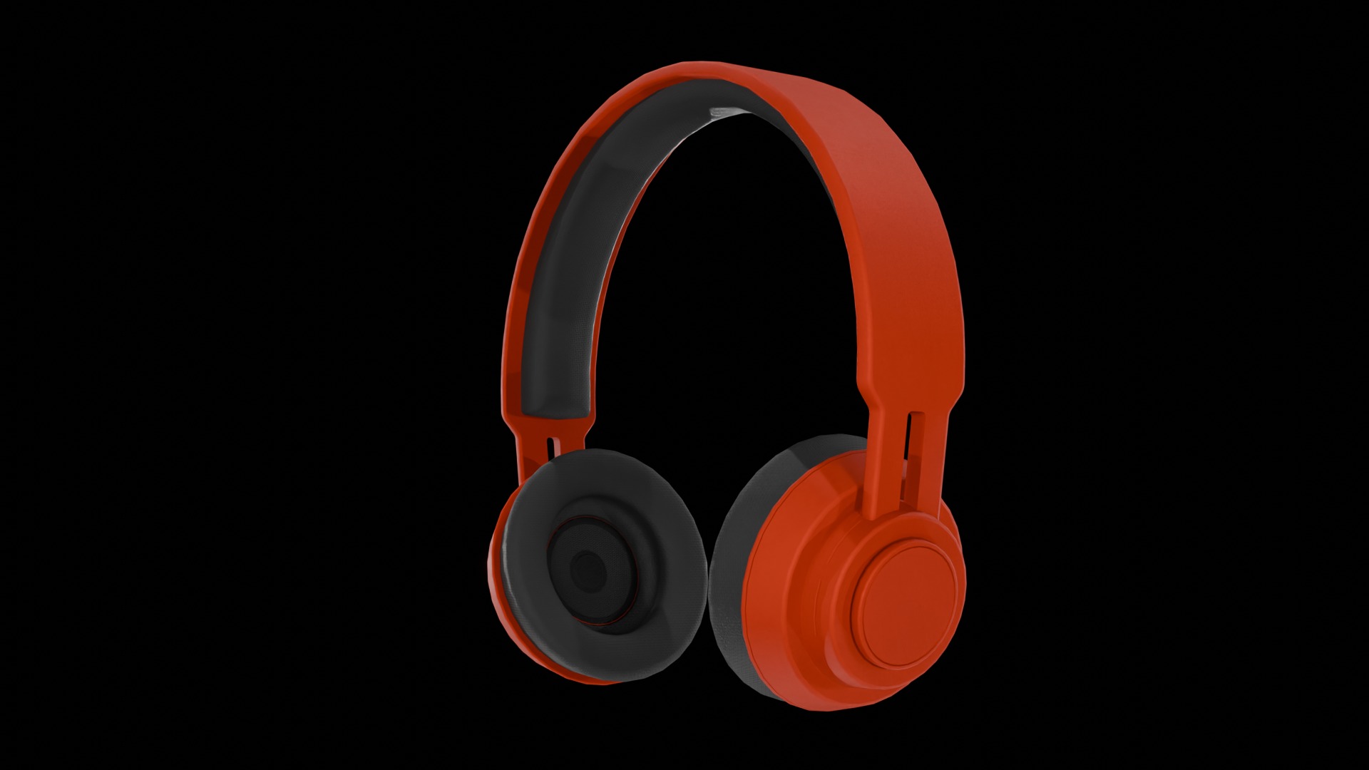 Headphones Low-poly 3D model_2