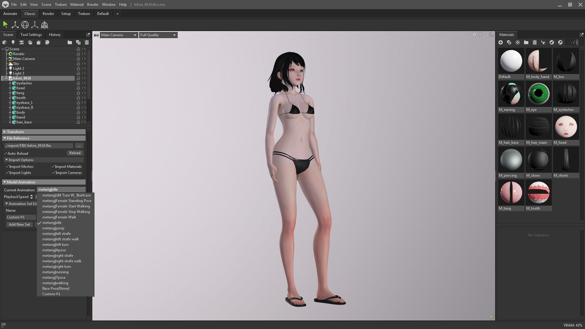Bikini 0010 - UE5 - Unity - Blender - Animated Low-poly 3D model_10