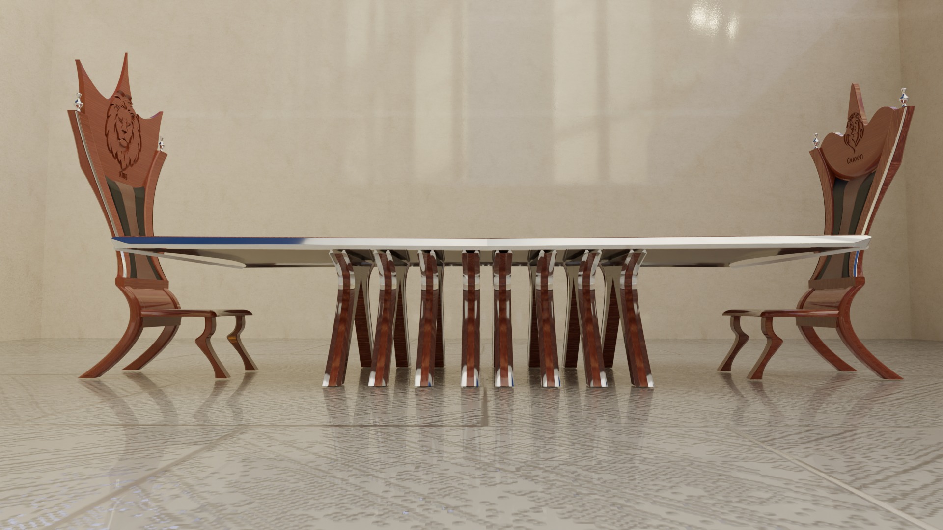 Table of the King and the Queen 3D model_2