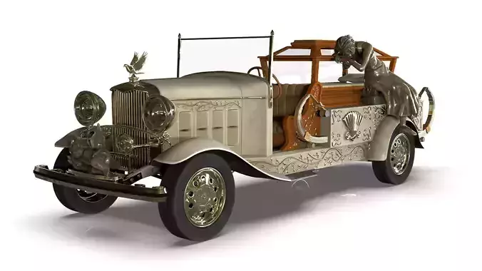 Classic Hearse from the 1930s 3D model