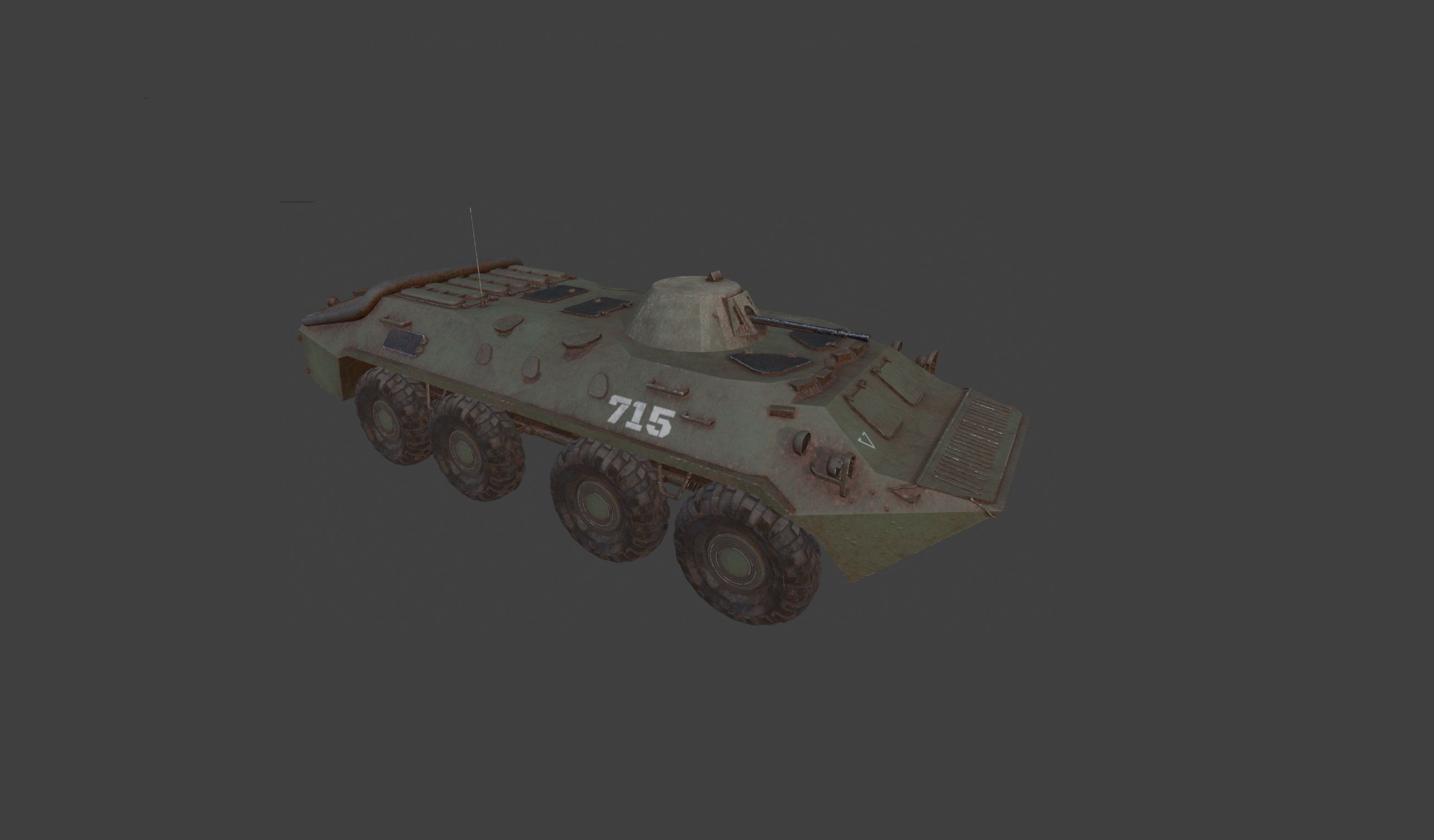 Stalker BRT 70 with cannon 3D model_1