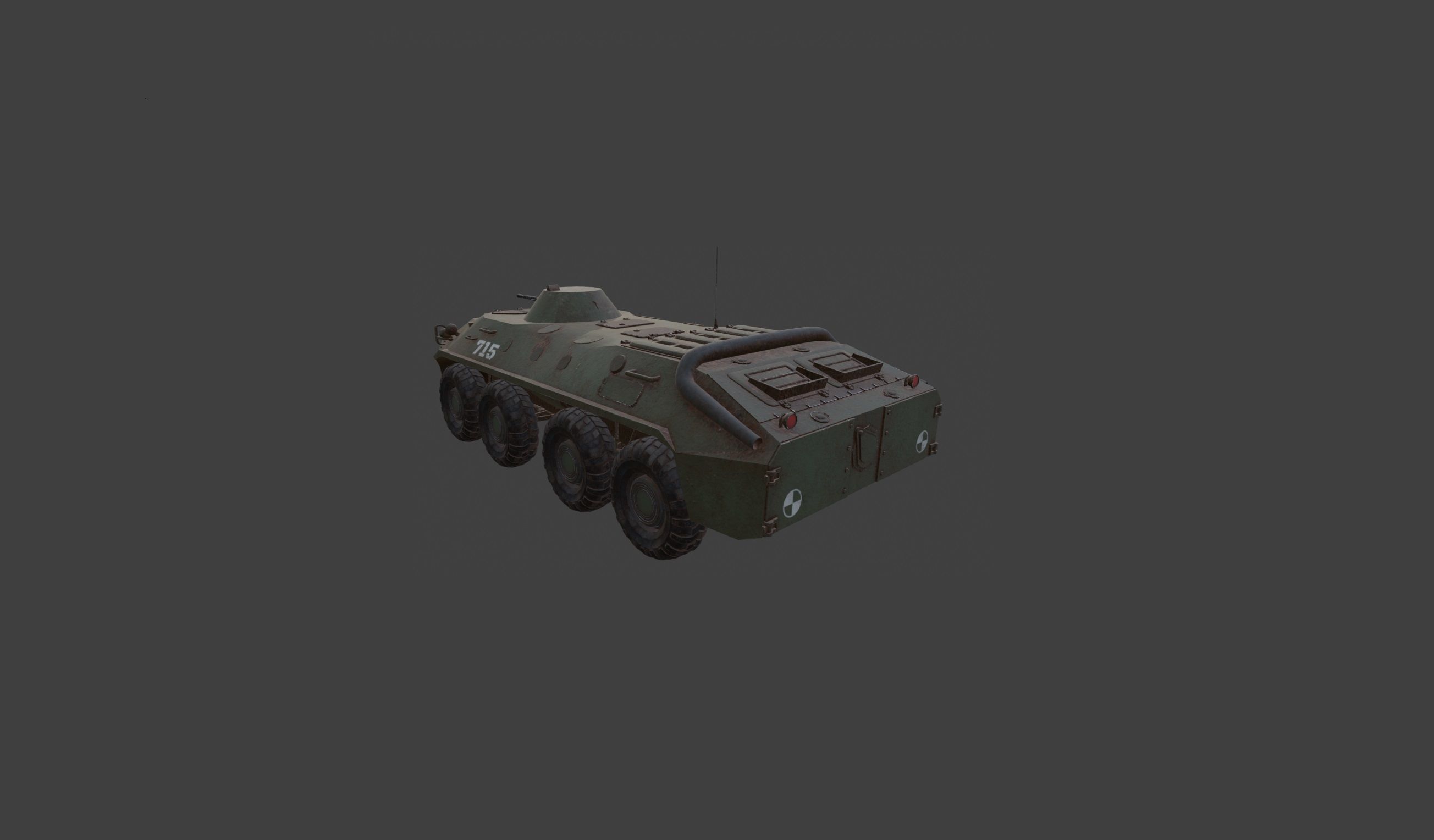 Stalker BRT 70 with cannon 3D model_3