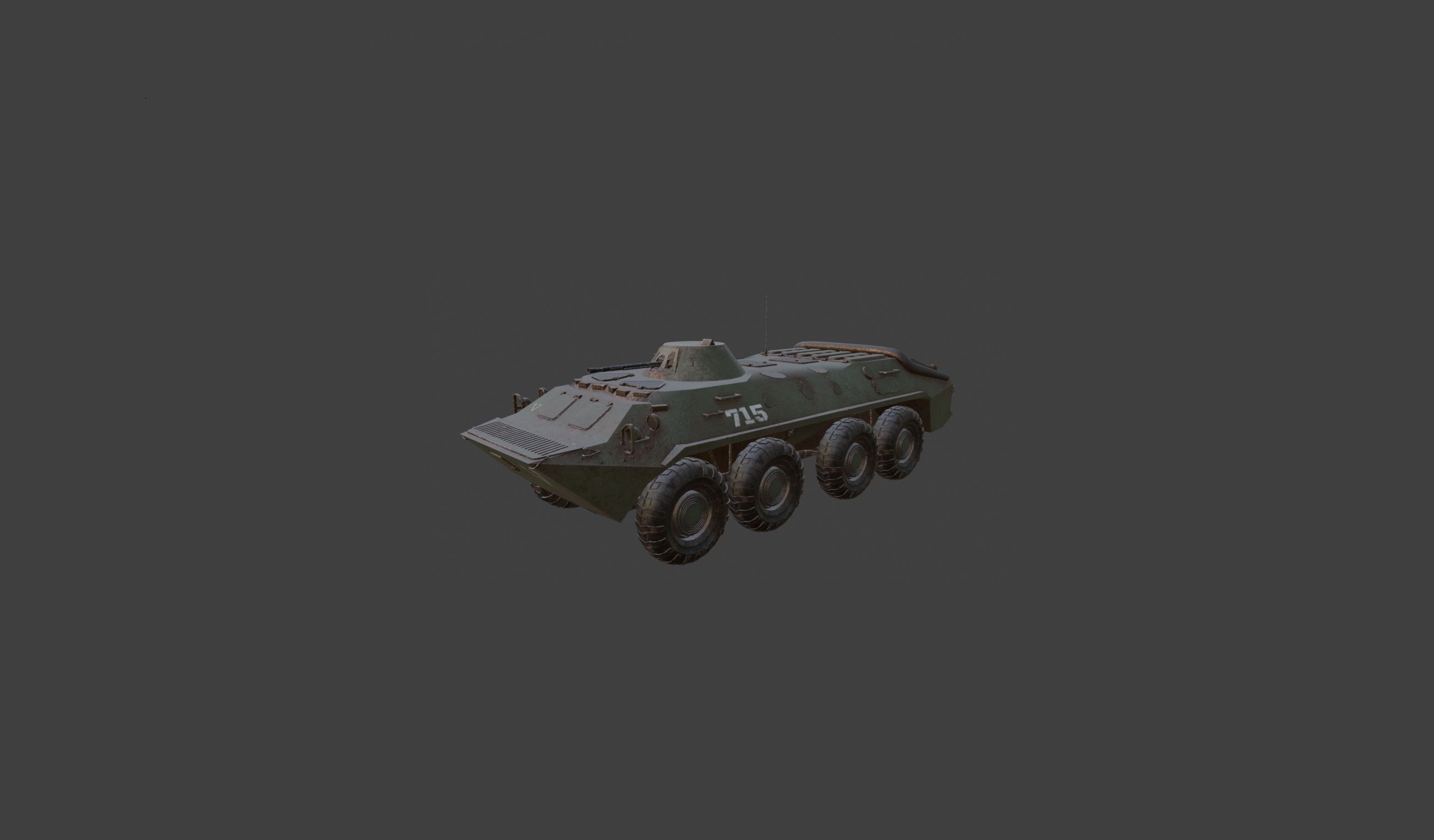 Stalker BRT 70 with cannon 3D model_2