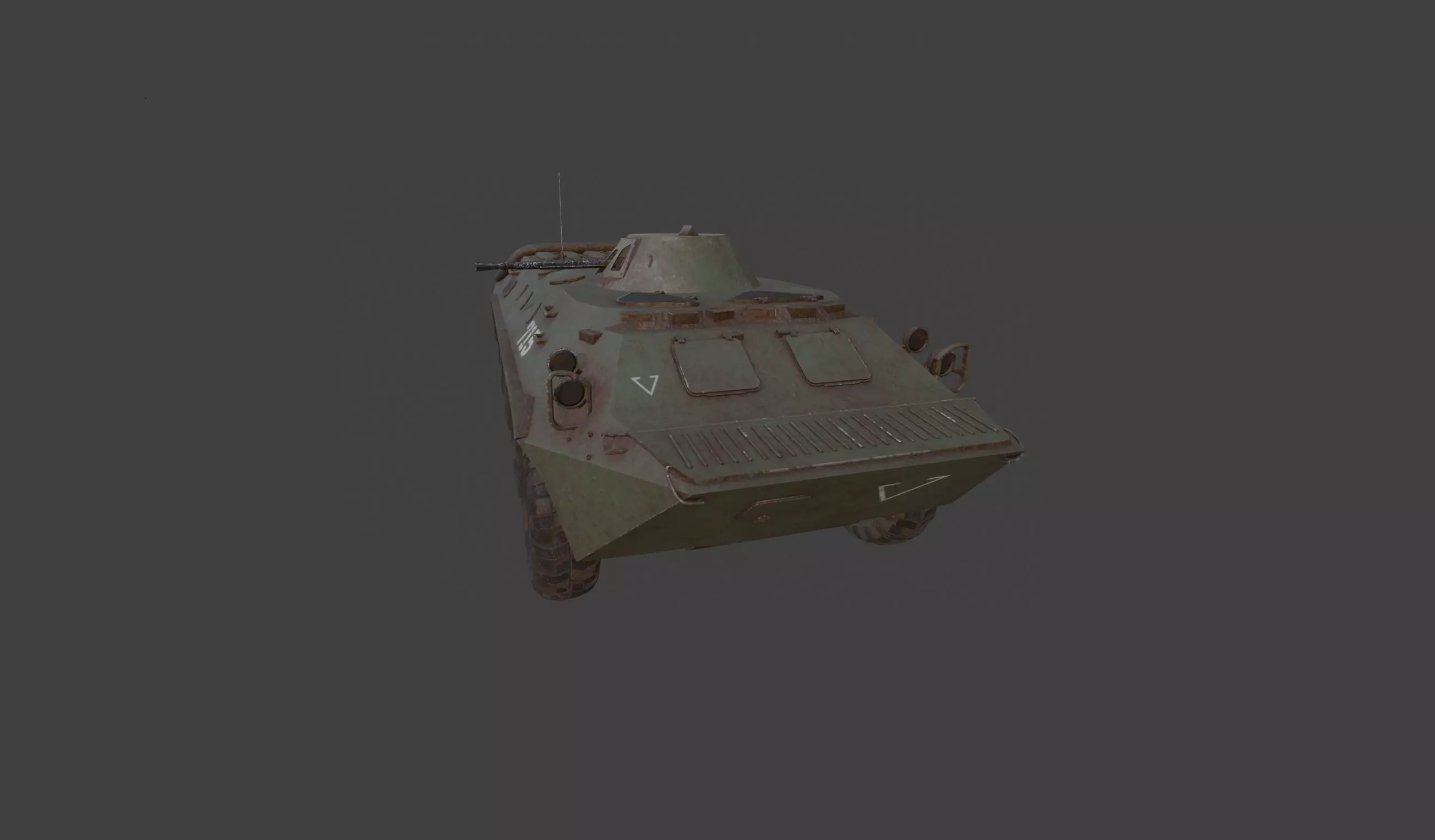 Stalker BRT 70 with cannon 3D model_0