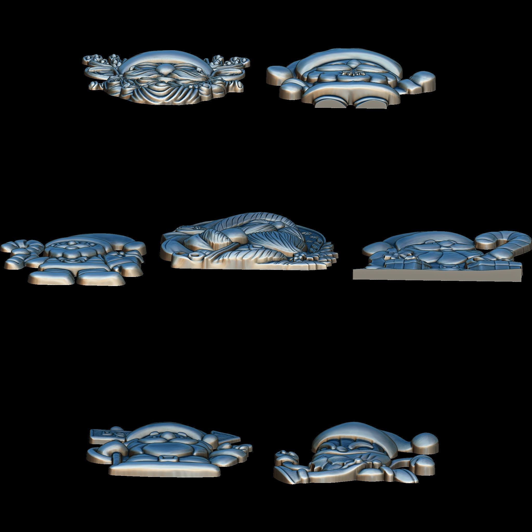 7 Minimal Santa No1 STL file for 3d Printing or CNC 3D print model_5