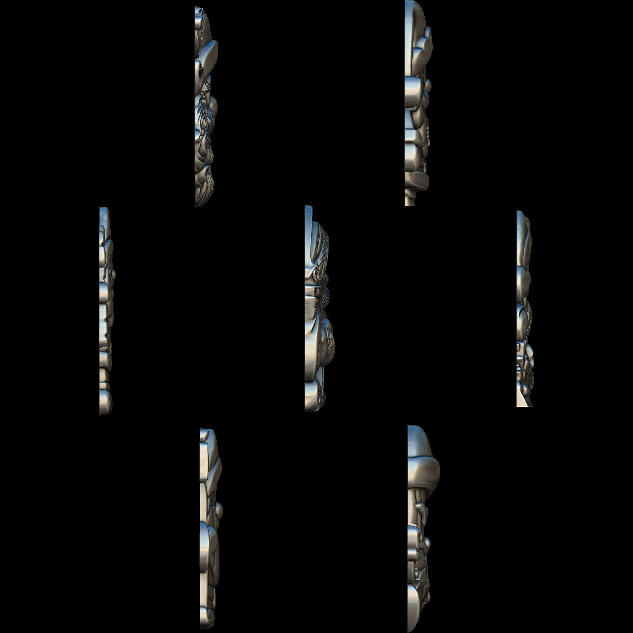 7 Minimal Santa No1 STL file for 3d Printing or CNC 3D print model_2