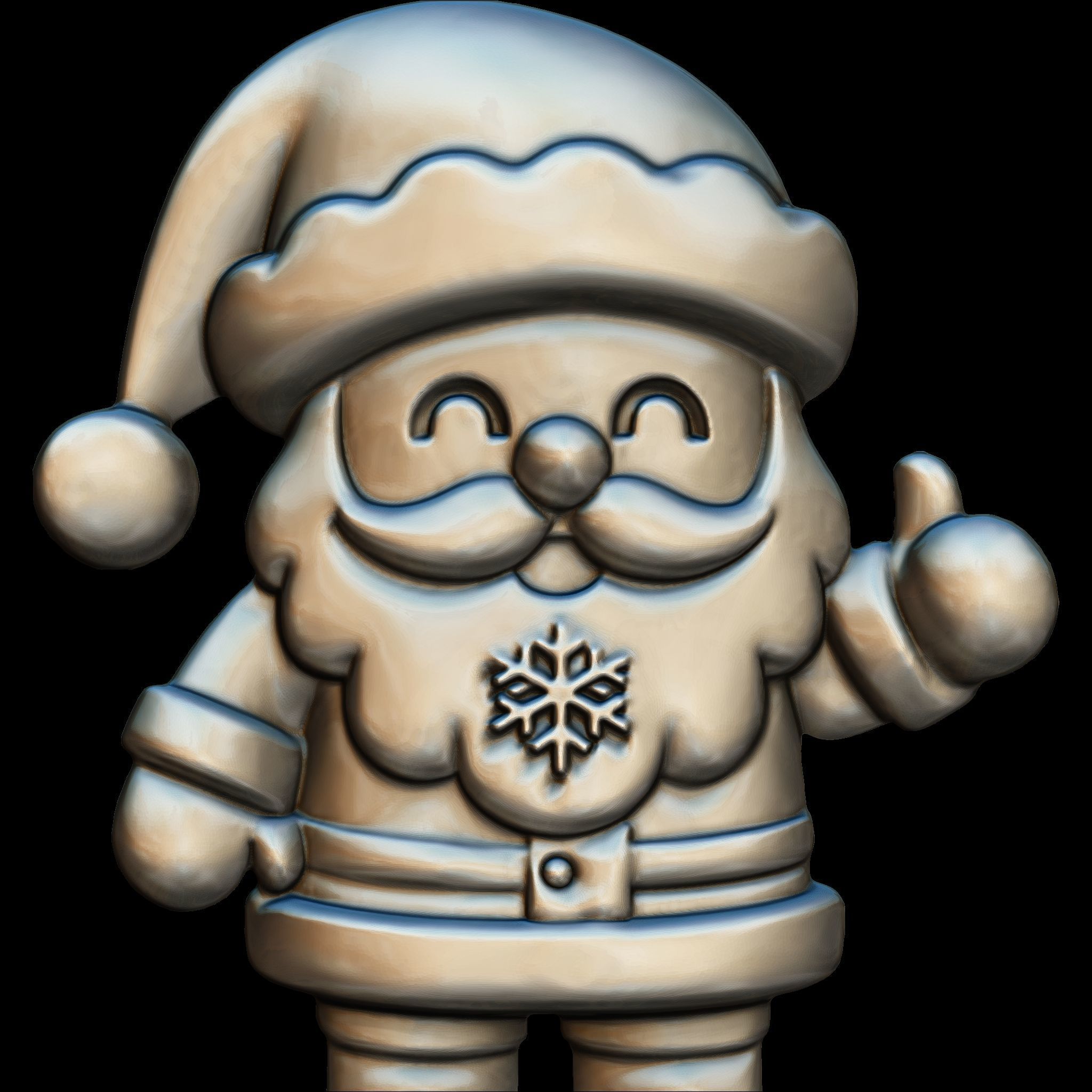 7 Minimal Santa No1 STL file for 3d Printing or CNC 3D print model_11
