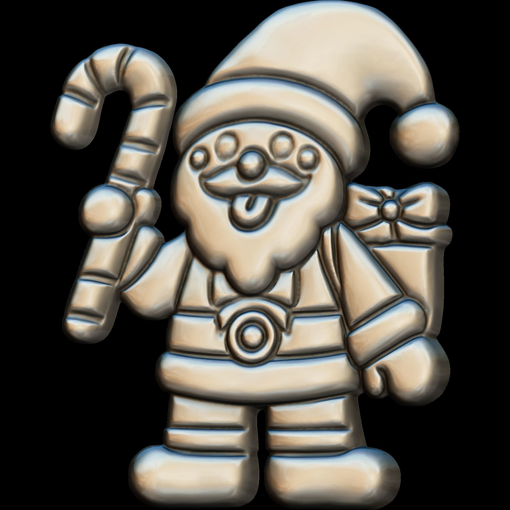 7 Minimal Santa No1 STL file for 3d Printing or CNC 3D print model_12