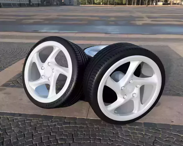 Porsche 911 Turbo Twist plus Tires  3D print model