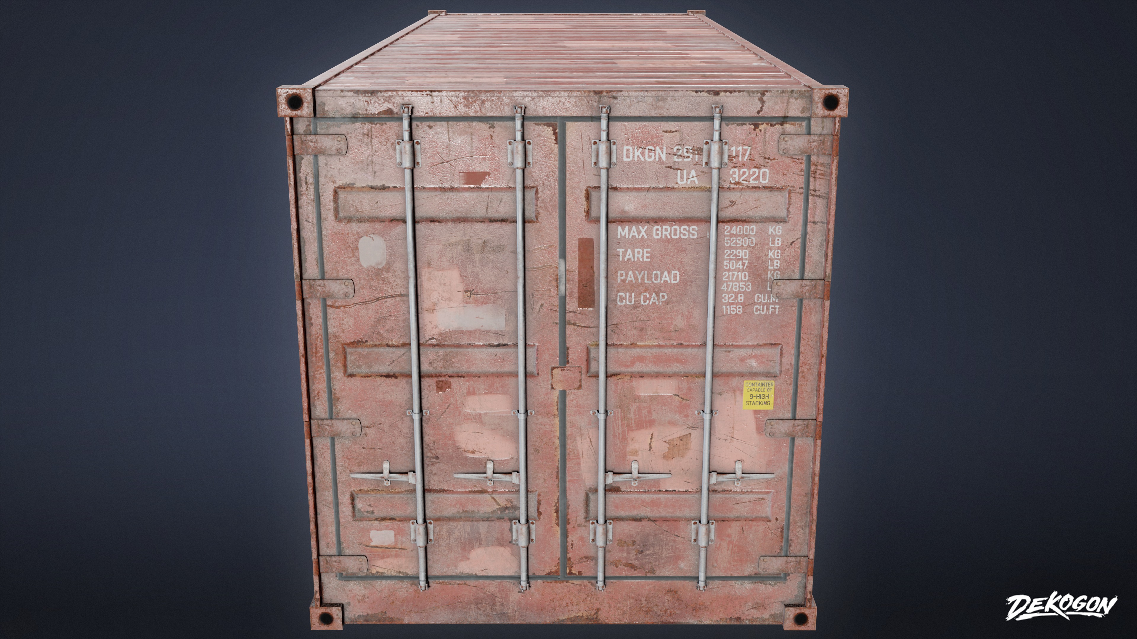 CONSTRUCTION - Freight Container 01 - LOW POLY Low-poly 3D model_1