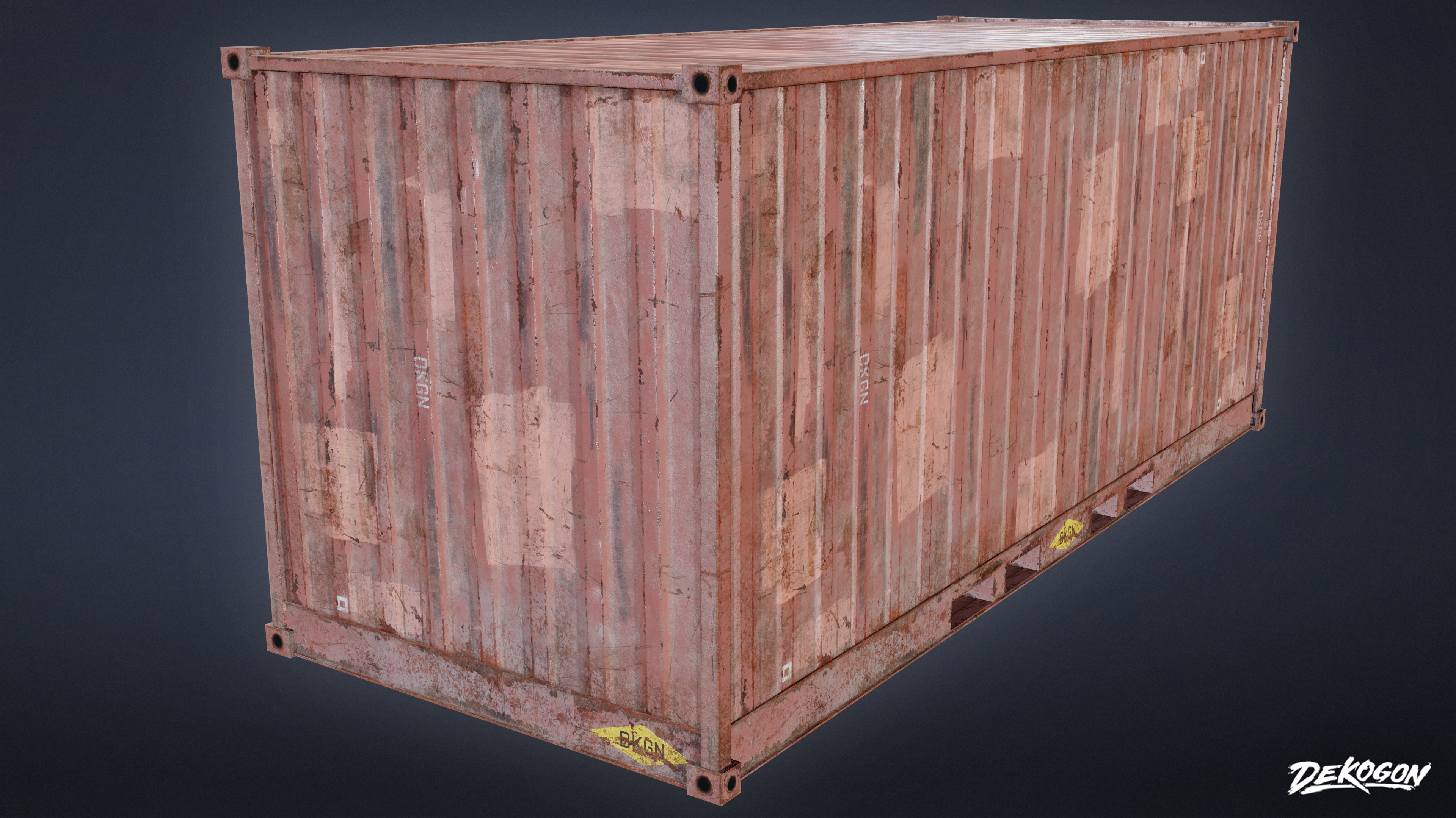 CONSTRUCTION - Freight Container 01 - LOW POLY Low-poly 3D model_3