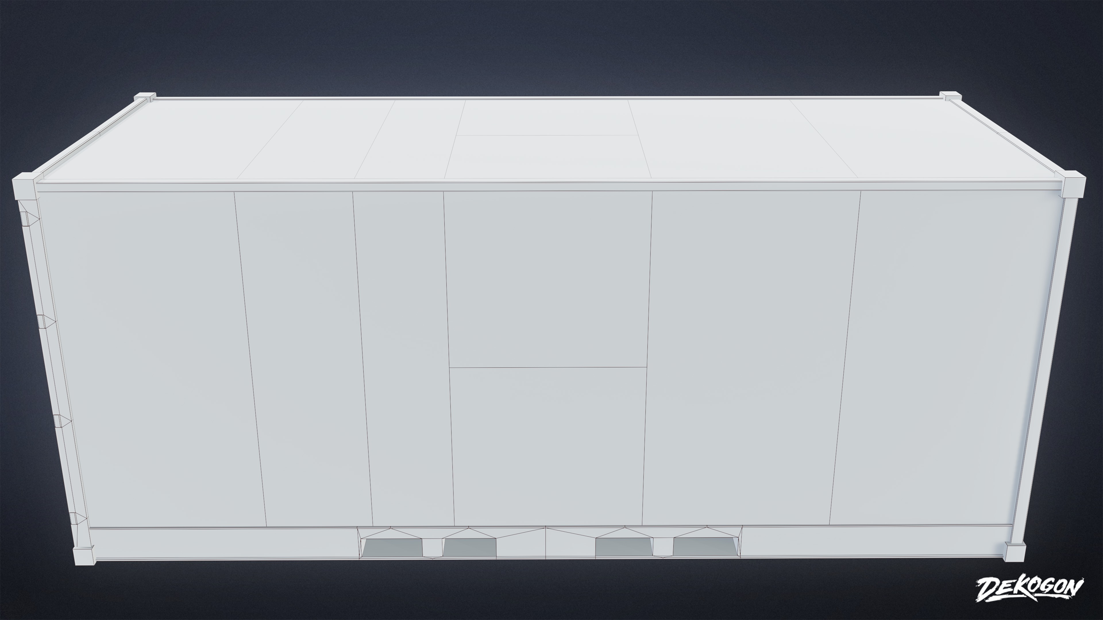 CONSTRUCTION - Freight Container 01 - LOW POLY Low-poly 3D model_9