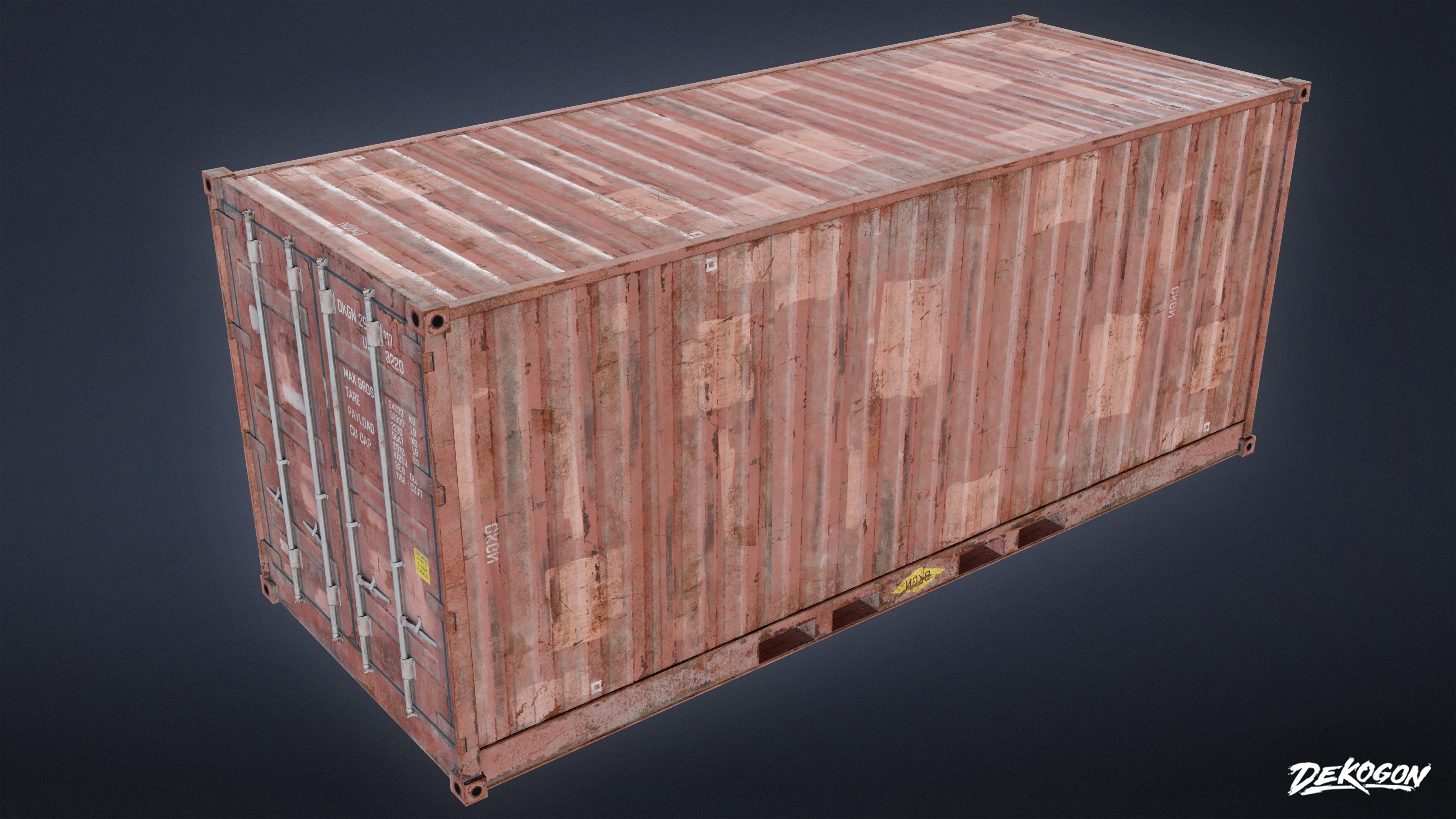 CONSTRUCTION - Freight Container 01 - LOW POLY Low-poly 3D model_5