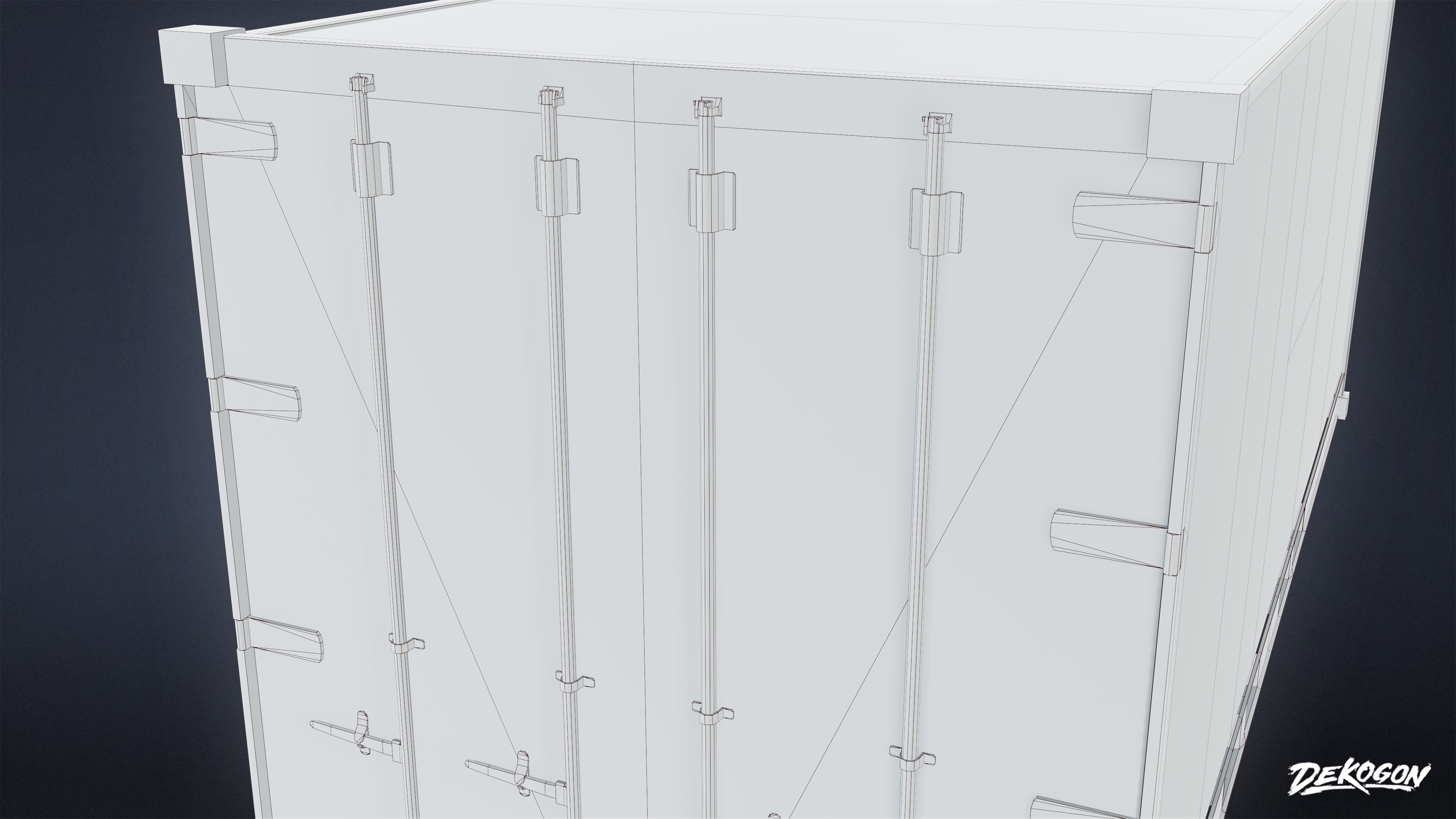 CONSTRUCTION - Freight Container 01 - LOW POLY Low-poly 3D model_7