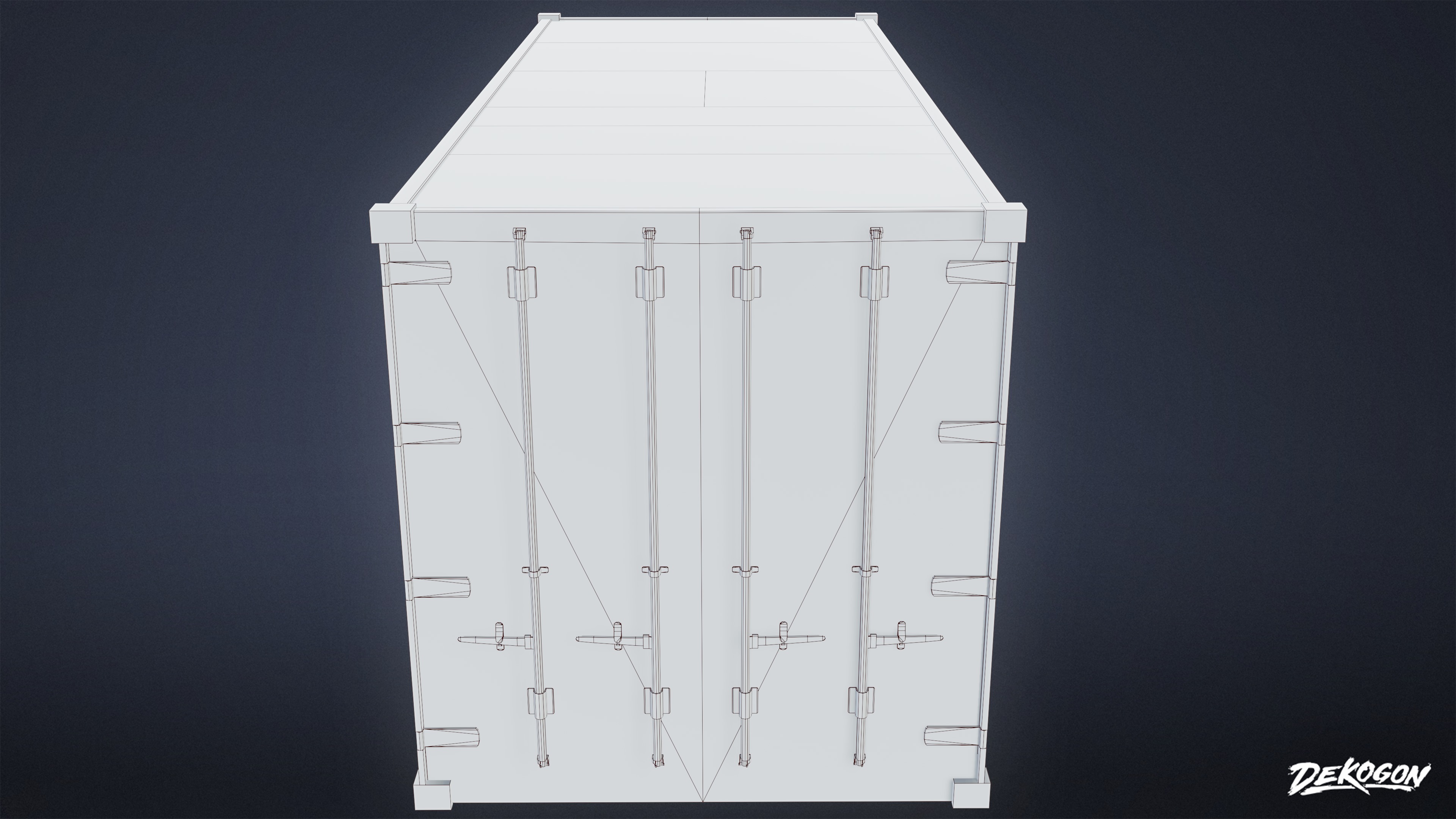 CONSTRUCTION - Freight Container 01 - LOW POLY Low-poly 3D model_8