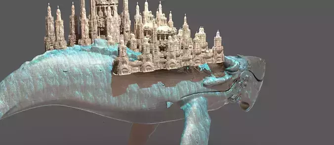 Dinosaur whale ship 1 3D model