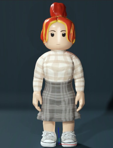 Roblox 3D character full rigged facial expressions 3D model_5