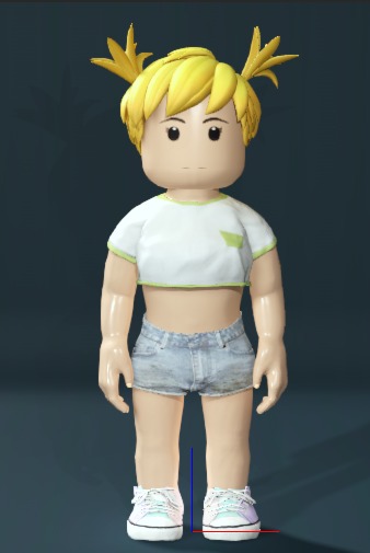 Roblox 3D character full rigged facial expressions 3D model_4