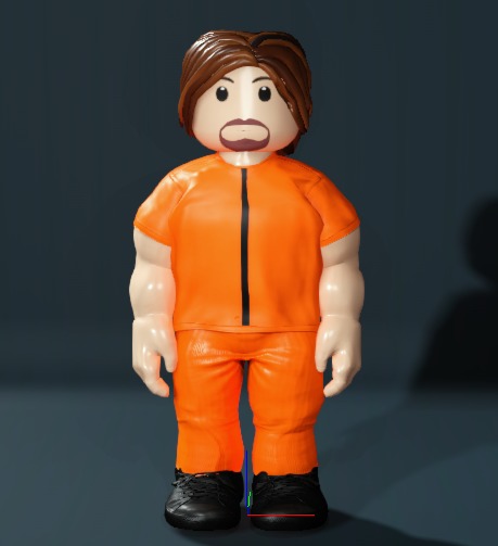 Roblox 3D character full rigged facial expressions 3D model_7