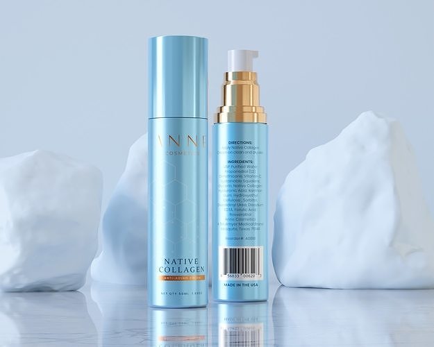 Face Cream Tube Packaging 3D model