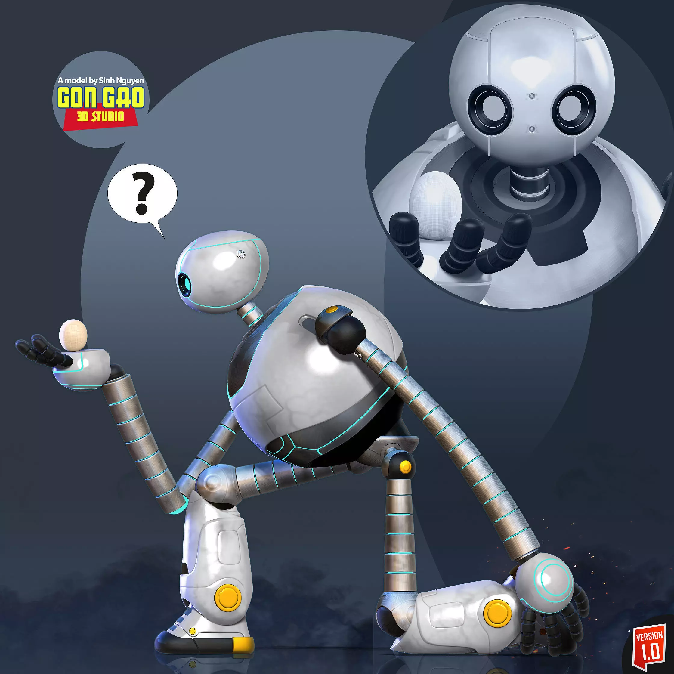 Roz - The Wild Robot 3D print model_0