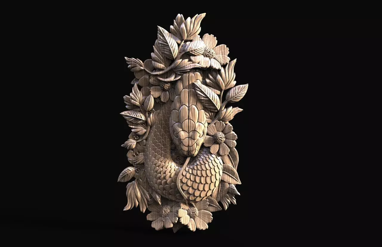 Snake CNC  3D print model_0