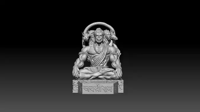 PanchaMukhiHanuman  model for 3D printing 3D print model