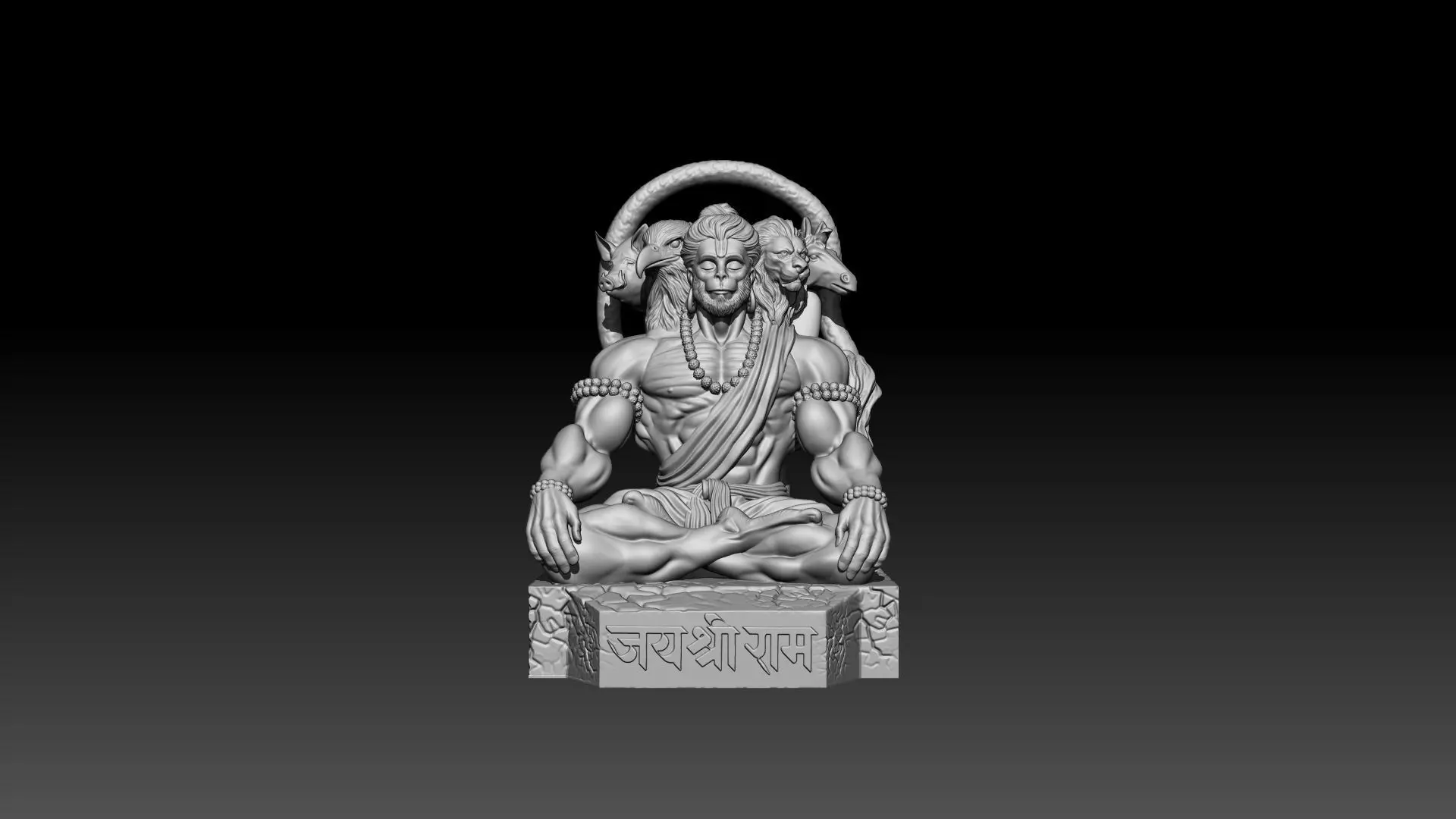 PanchaMukhiHanuman  model for 3D printing 3D print model_0