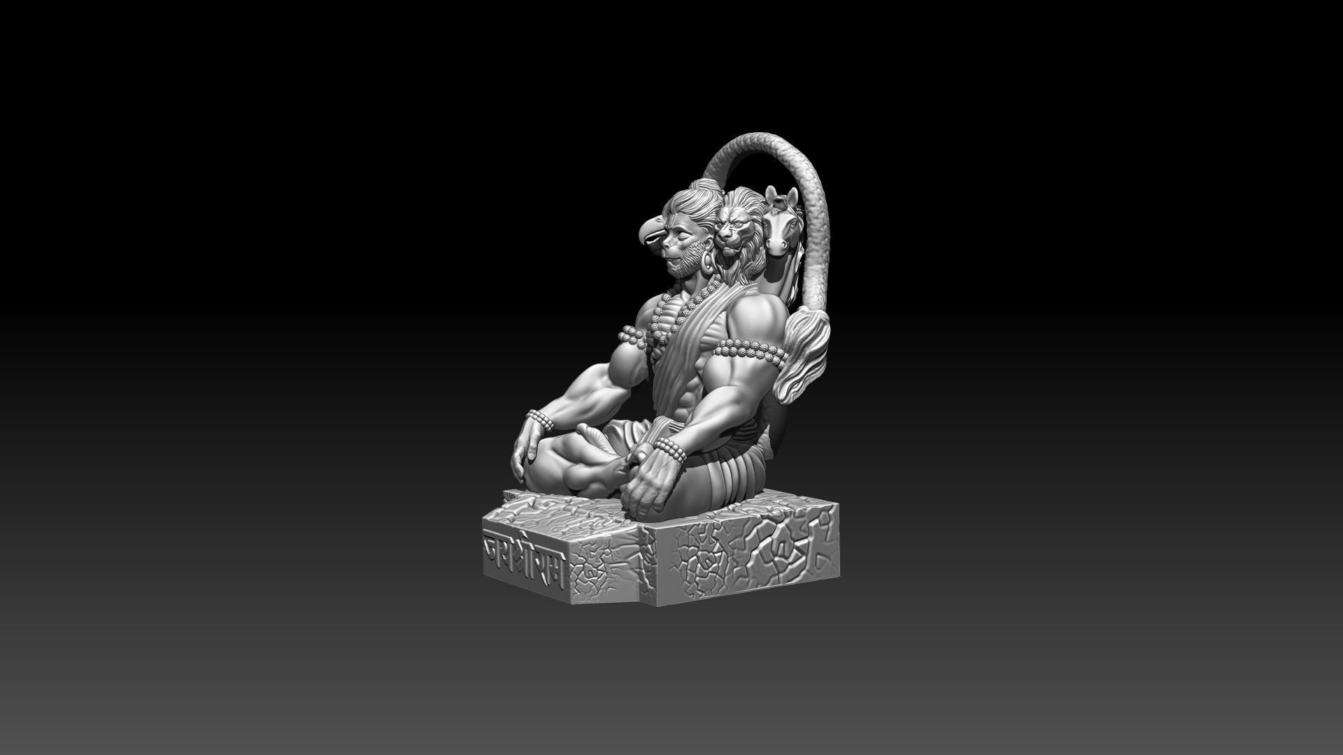 PanchaMukhiHanuman  model for 3D printing 3D print model_2