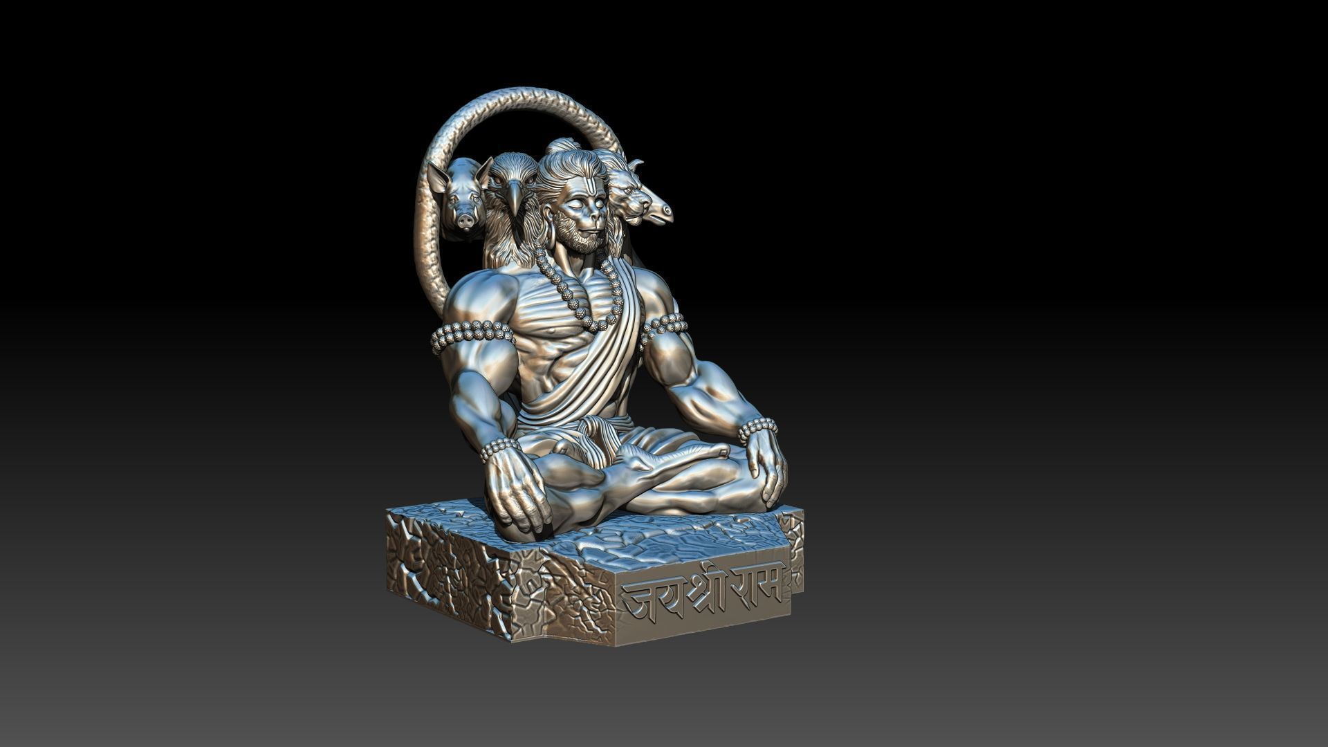 PanchaMukhiHanuman  model for 3D printing 3D print model_5
