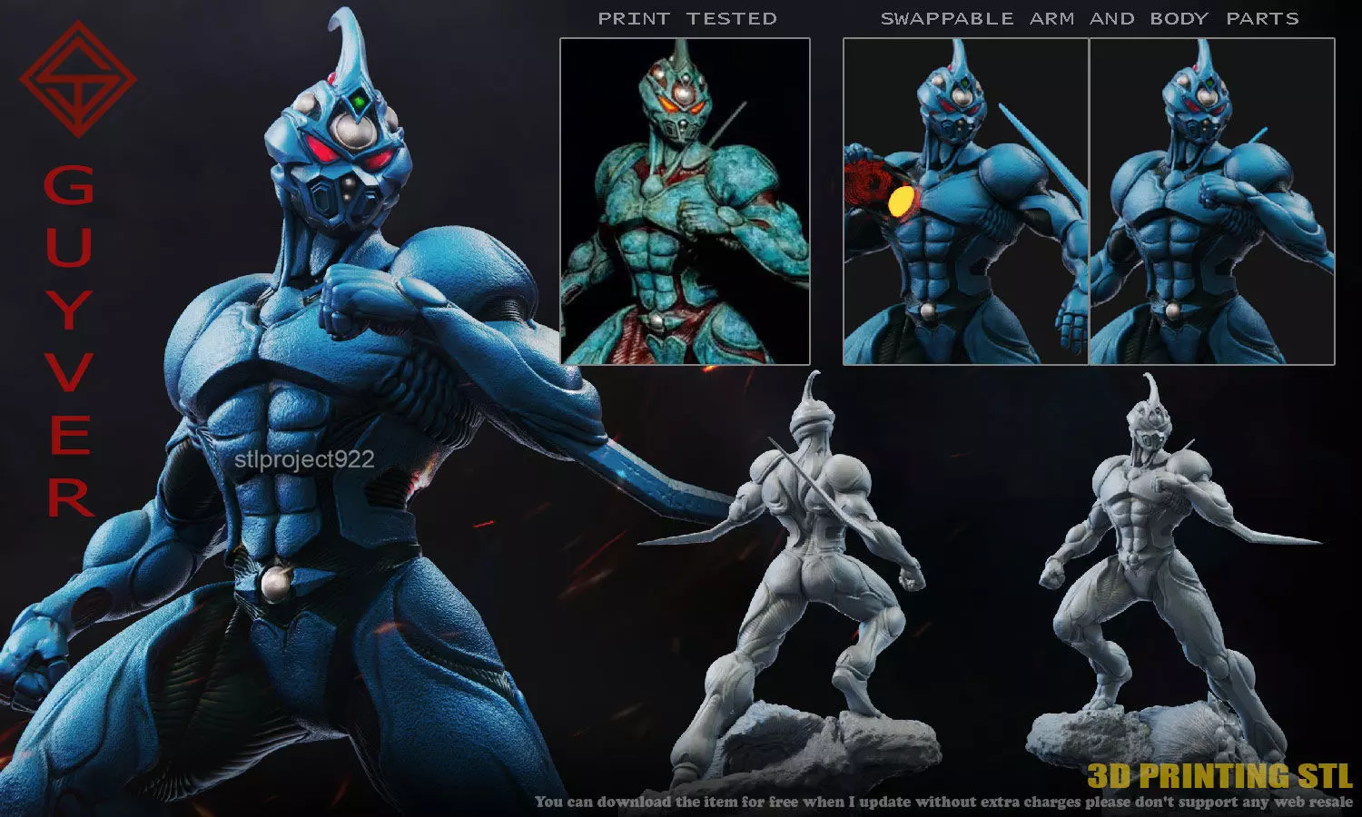 Guyver 3D print model
