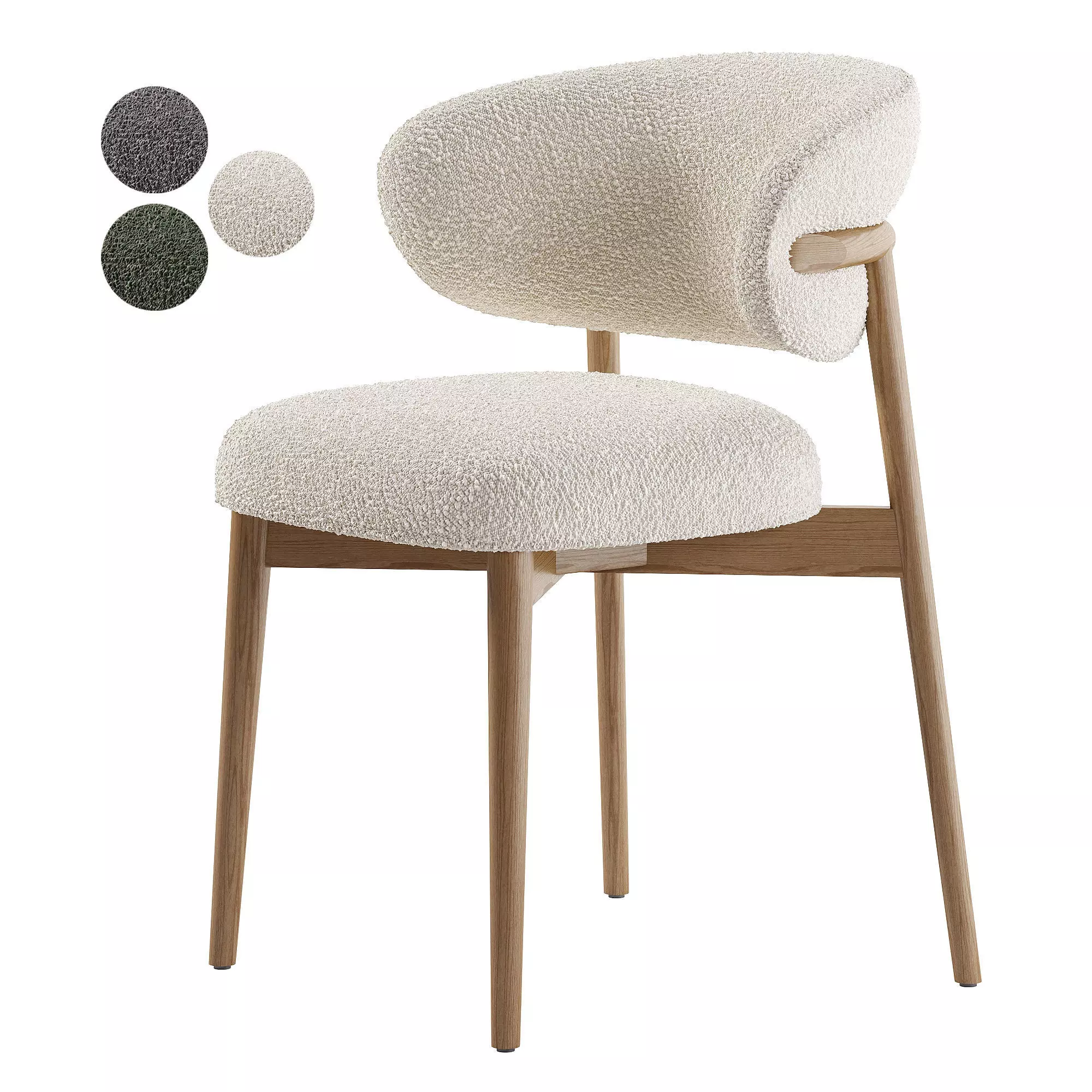 Oleandro chair by Calligaris Low-poly 3D model_0