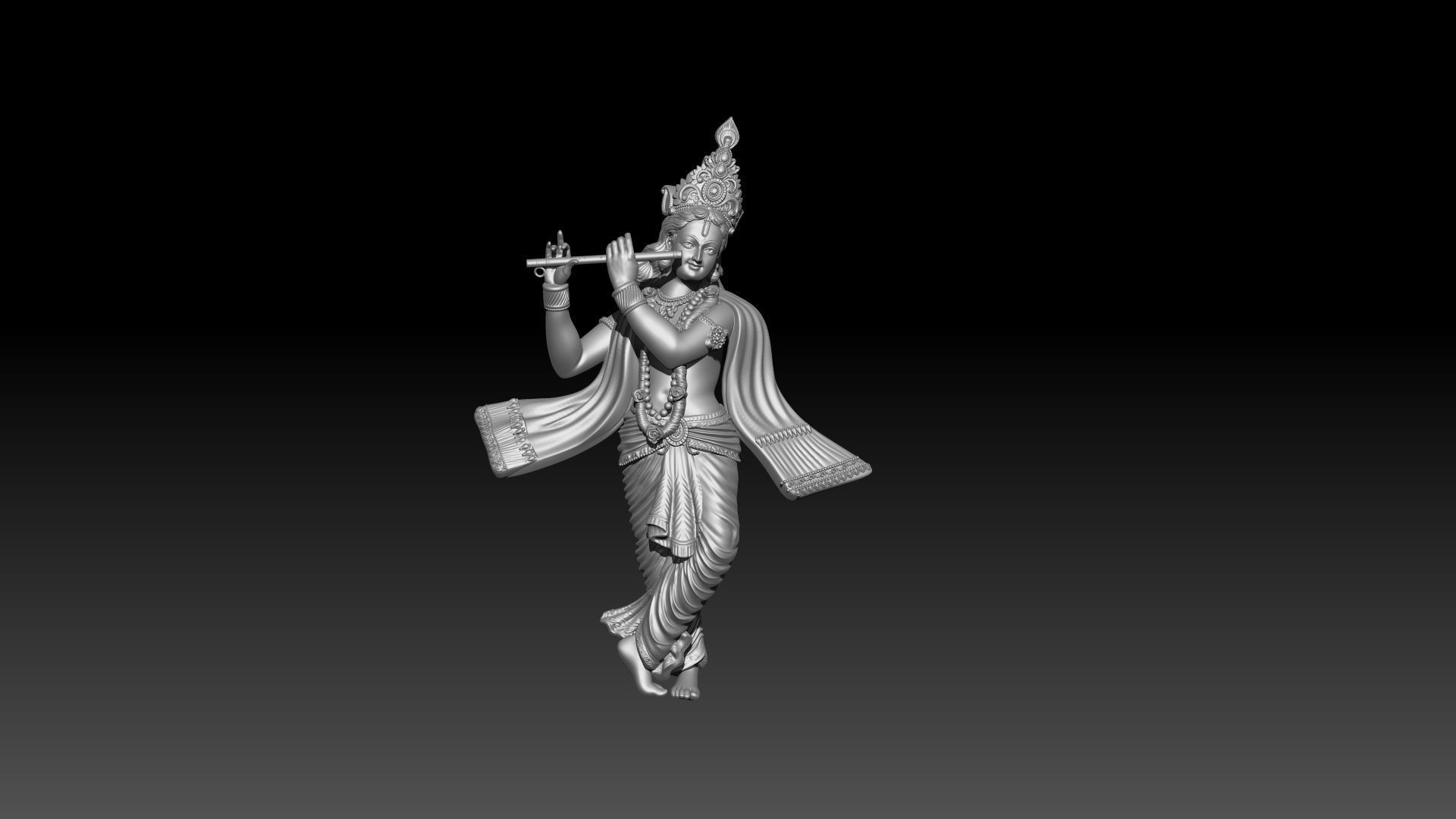 Lord Krishna 3D model for 3D printing 3D print model_1