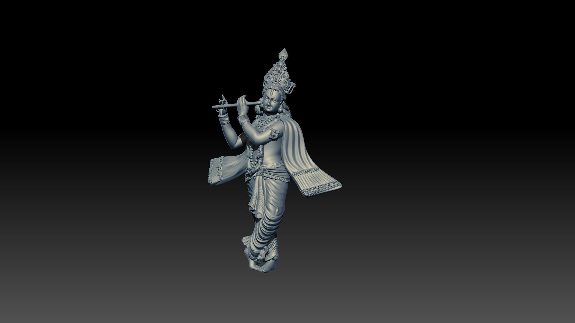 Lord Krishna 3D model for 3D printing 3D print model_4