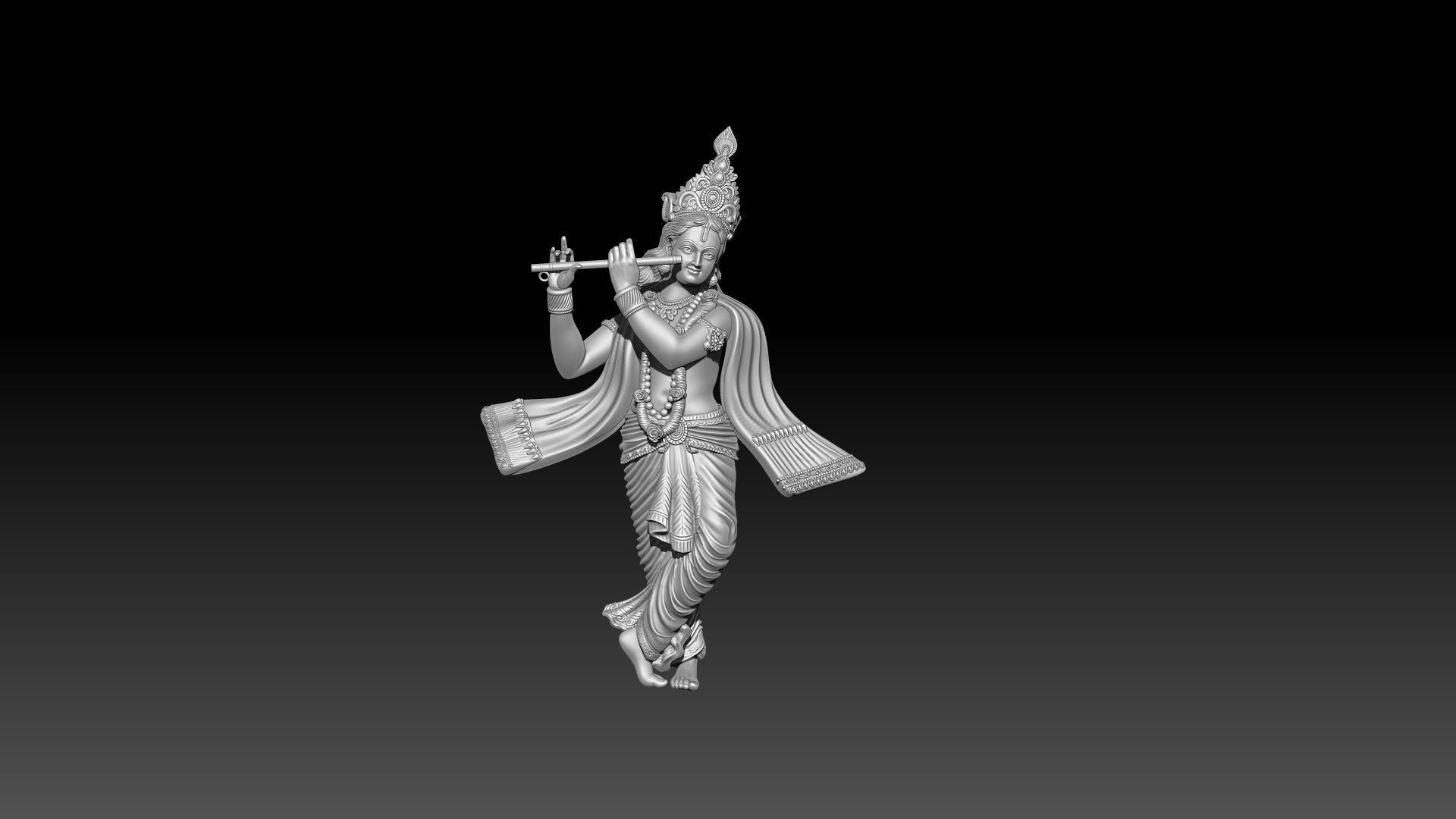 Lord Krishna 3D model for 3D printing 3D print model_3