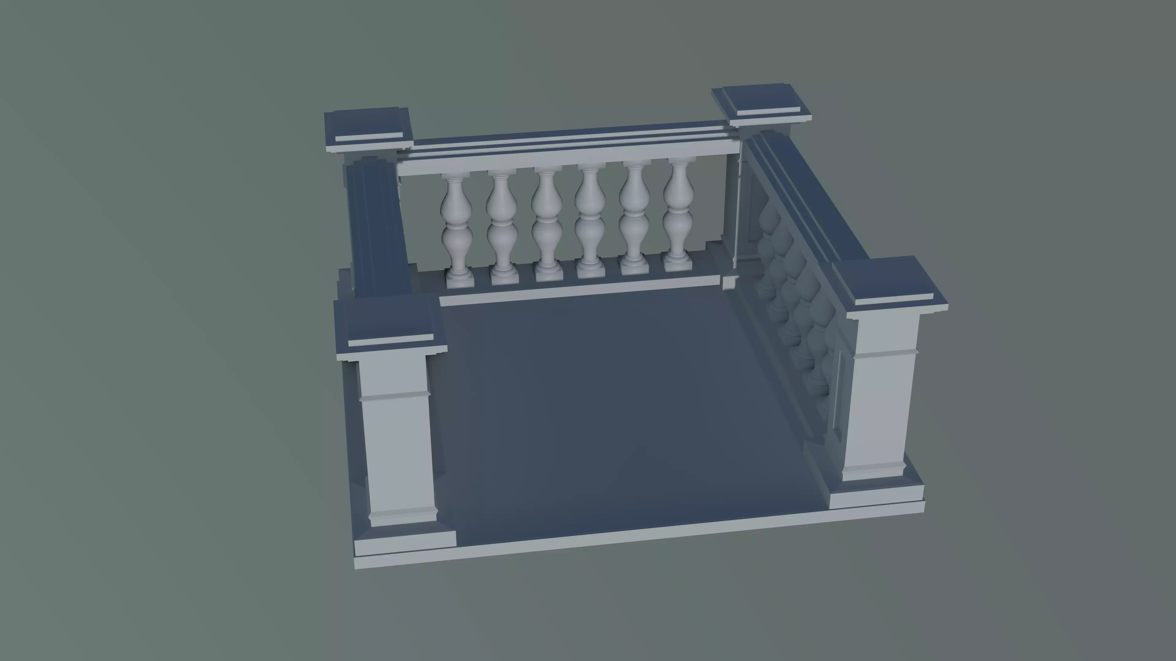 Concrete balustrade 3D print model