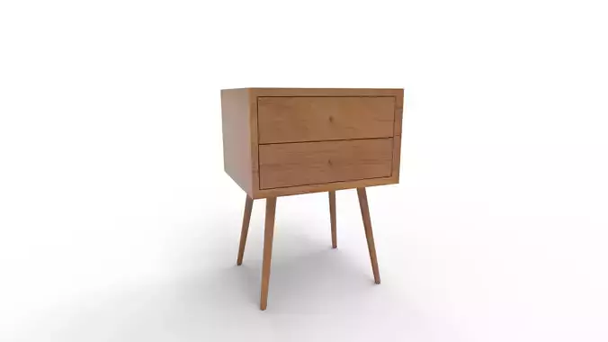 west elm Mid-Century Closed Nightstand 3D model